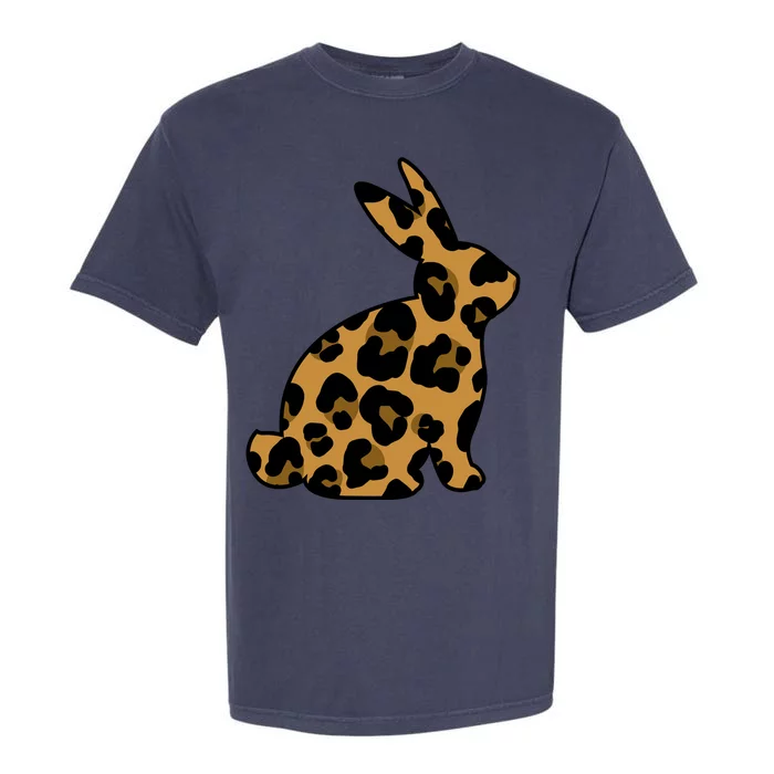 Cute Leopard Pattern Easter Bunny Rabbit Garment-Dyed Heavyweight T-Shirt