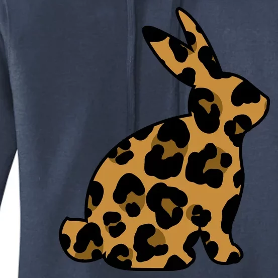 Cute Leopard Pattern Easter Bunny Rabbit Women's Pullover Hoodie