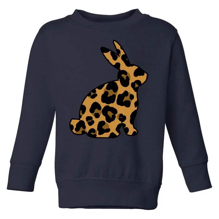 Cute Leopard Pattern Easter Bunny Rabbit Toddler Sweatshirt