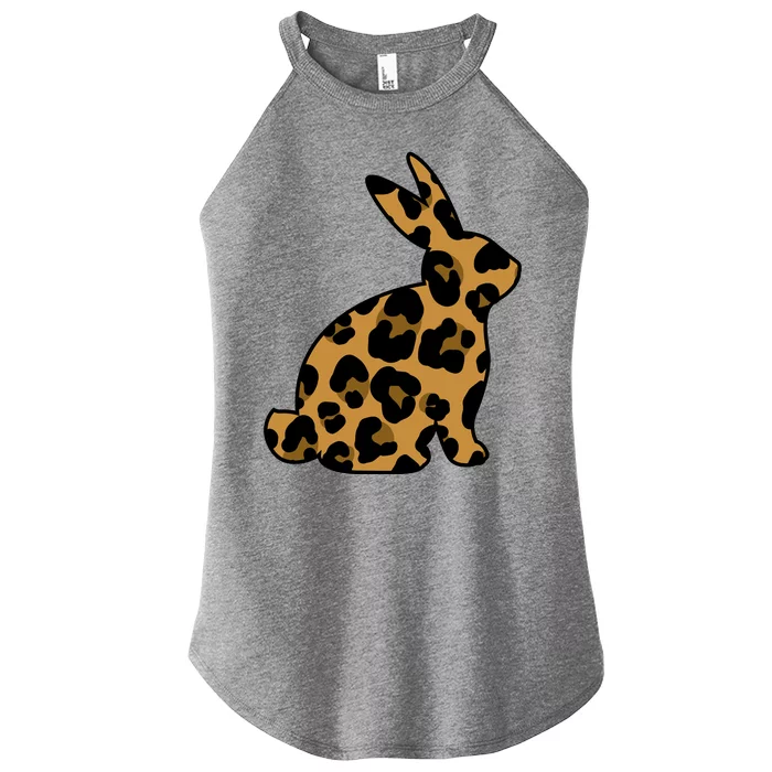 Cute Leopard Pattern Easter Bunny Rabbit Women’s Perfect Tri Rocker Tank