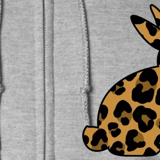 Cute Leopard Pattern Easter Bunny Rabbit Full Zip Hoodie