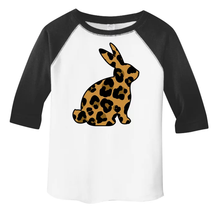 Cute Leopard Pattern Easter Bunny Rabbit Toddler Fine Jersey T-Shirt