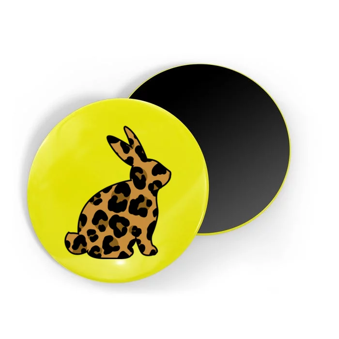 Cute Leopard Pattern Easter Bunny Rabbit Magnet