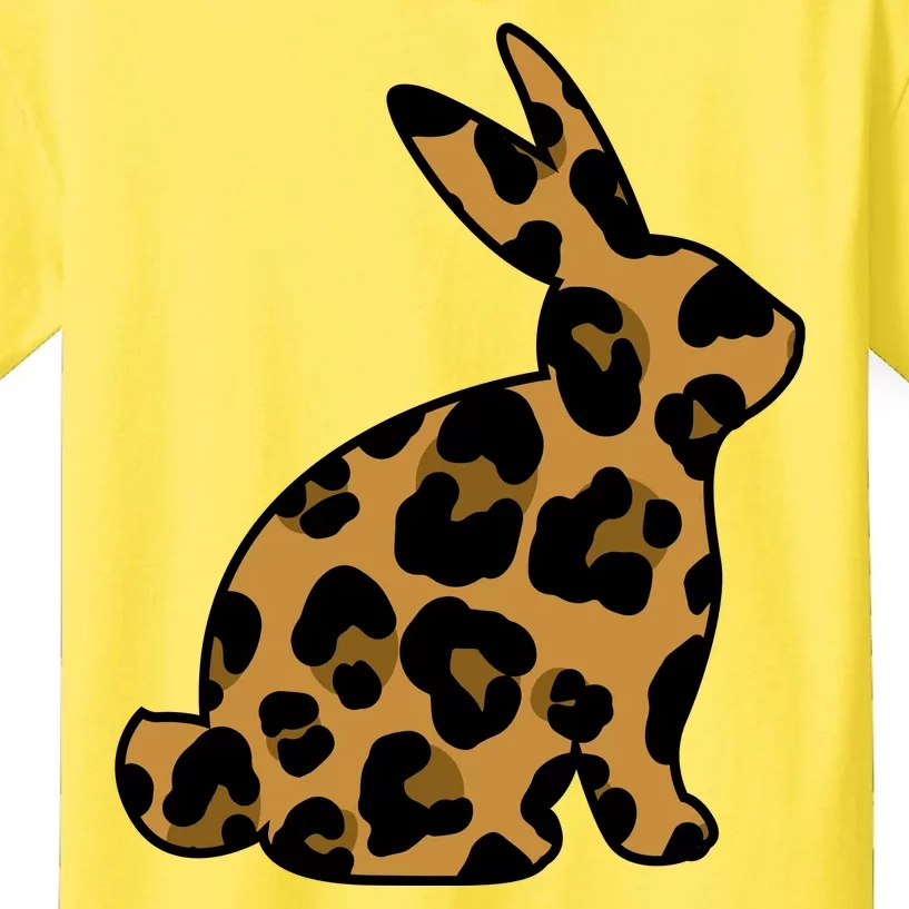 Cute Leopard Pattern Easter Bunny Rabbit Kids T-Shirt