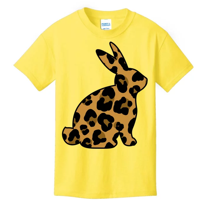 Cute Leopard Pattern Easter Bunny Rabbit Kids T-Shirt