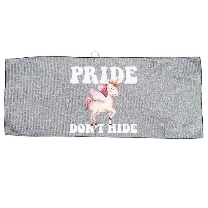 Celebrate Lgbtq Pride Events Month Pride DonT Hide Unicorn Meaningful Gift Large Microfiber Waffle Golf Towel