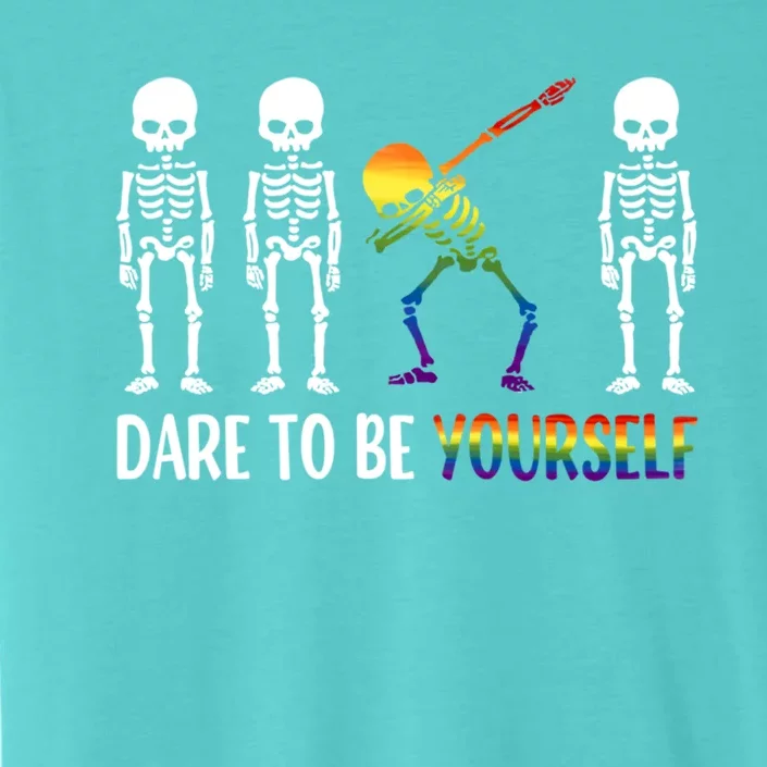 Cute Lgbt Pride Month Dare To Be Yours Skeleton Gift ChromaSoft Performance T-Shirt