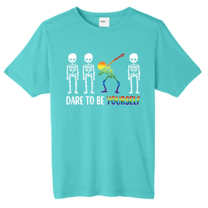 Cute Lgbt Pride Month Dare To Be Yours Skeleton Gift ChromaSoft Performance T-Shirt