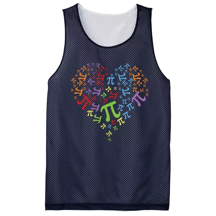 Cool Love Pi Day Mesh Reversible Basketball Jersey Tank