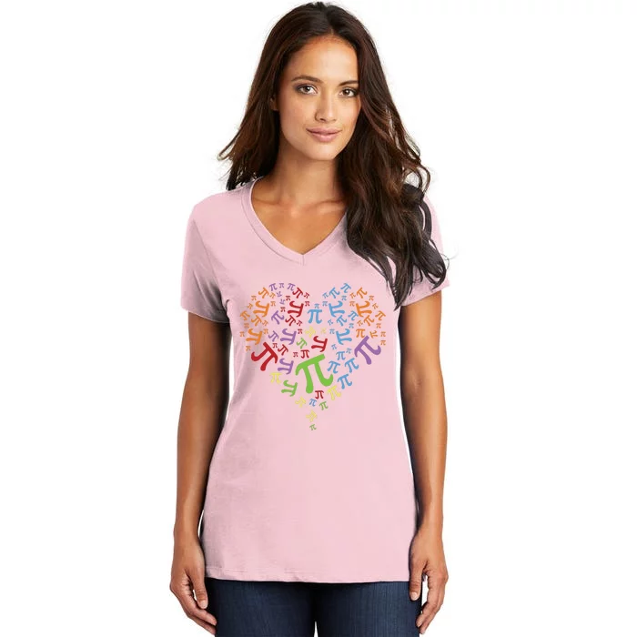 Cool Love Pi Day Women's V-Neck T-Shirt