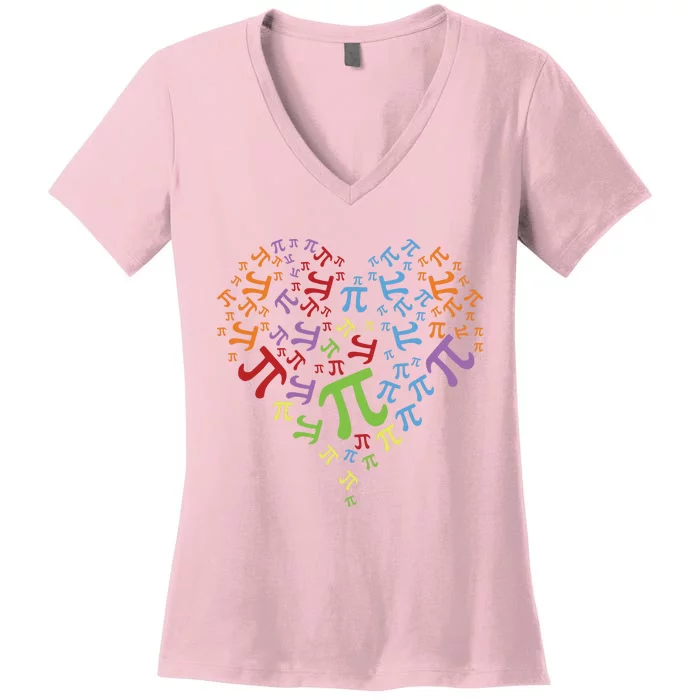 Cool Love Pi Day Women's V-Neck T-Shirt