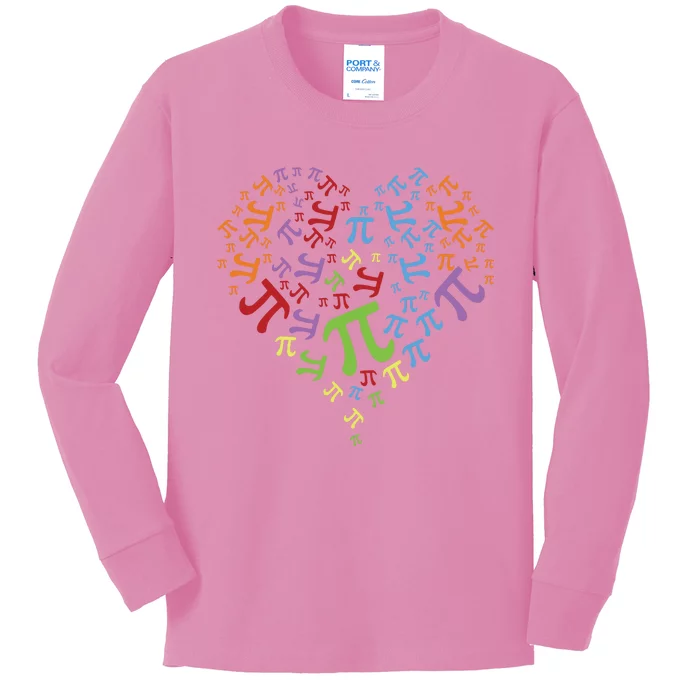 Cool Love Pi Day Kids Long Sleeve Shirt