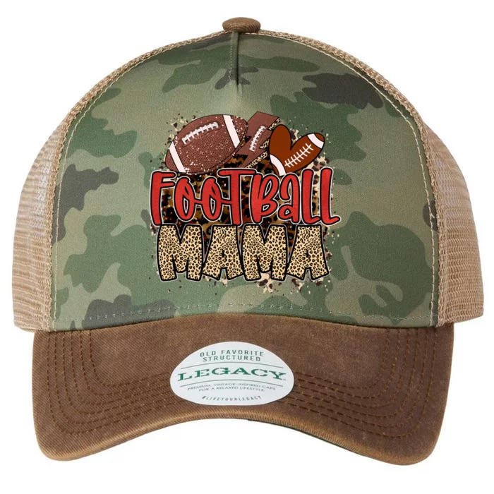 Cute Leopard Print Football Mama Legacy Tie Dye Trucker Hat