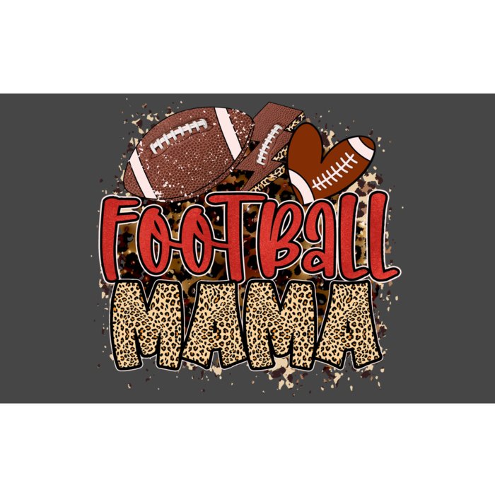 Cute Leopard Print Football Mama Bumper Sticker