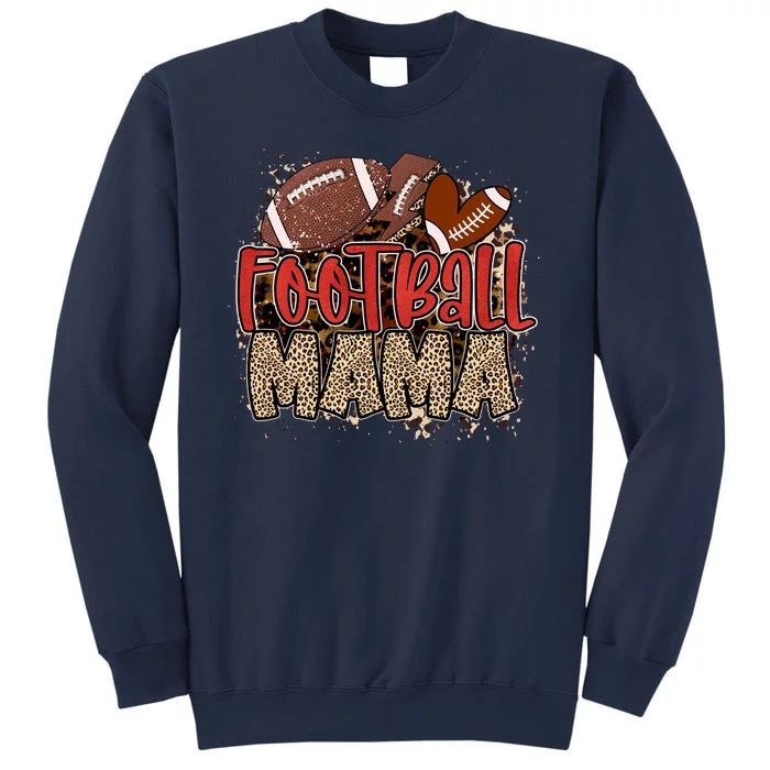 Cute Leopard Print Football Mama Sweatshirt