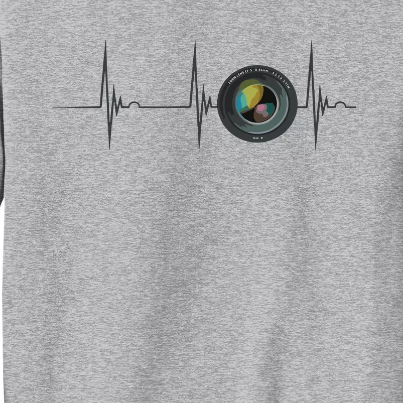 Camera Lens Photography Photographer Heartbeat EKG Pulse Sweatshirt