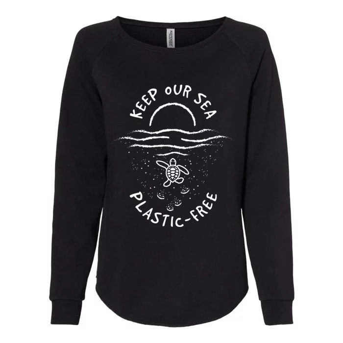 Consume Less Plastic Great Gift World Sea Ocean Turtles Gift Womens California Wash Sweatshirt