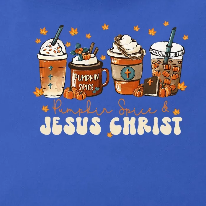 Coffee Latte Pumpkin Spice Jesus Christ Thanksgiving Fall Zip Tote Bag