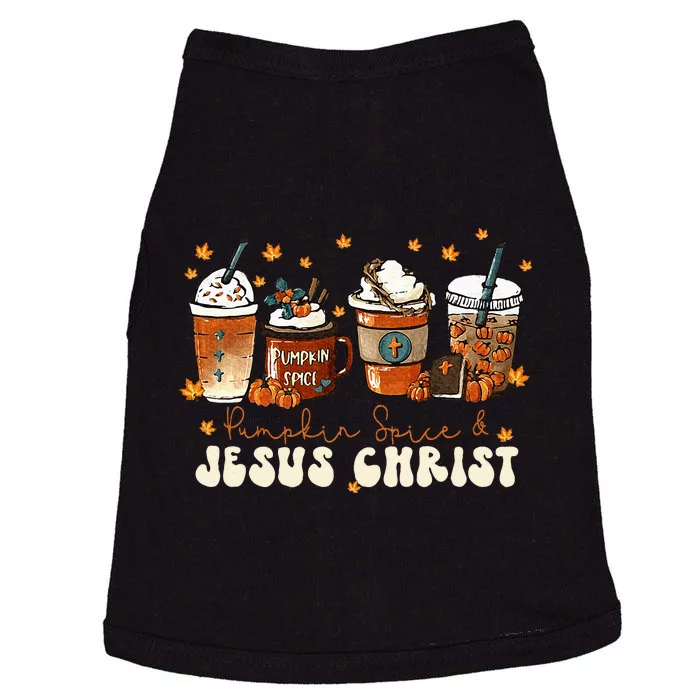 Coffee Latte Pumpkin Spice Jesus Christ Thanksgiving Fall Doggie Tank