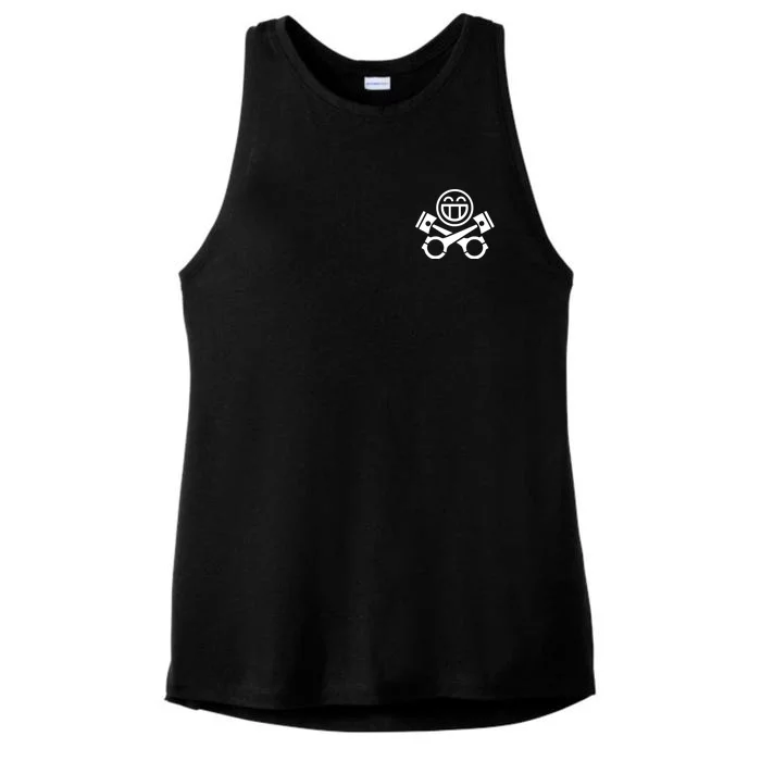 Car Lover Pocket Logo Ladies Tri-Blend Wicking Tank