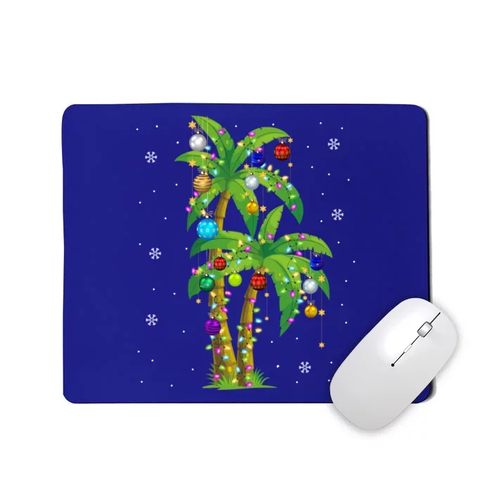 Christmas Lights Palm Tree Funny Hawaii Beach Tropical Xmas Meaningful Gift Mousepad