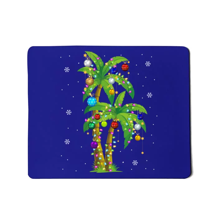 Christmas Lights Palm Tree Funny Hawaii Beach Tropical Xmas Meaningful Gift Mousepad