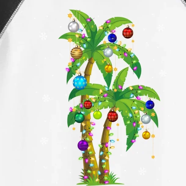 Christmas Lights Palm Tree Funny Hawaii Beach Tropical Xmas Meaningful Gift Toddler Fine Jersey T-Shirt