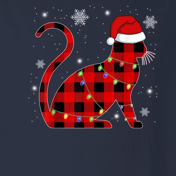 Cat Lover Plaid Holiday Festive Toddler Long Sleeve Shirt