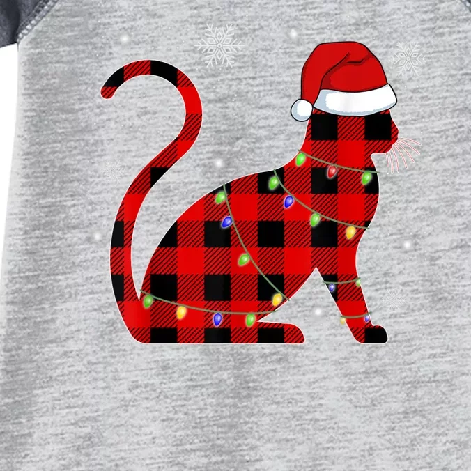 Cat Lover Plaid Holiday Festive Infant Baby Jersey Bodysuit