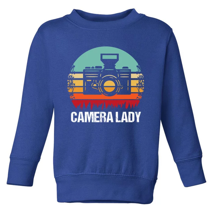 Camera Lady Photographer Gift Toddler Sweatshirt