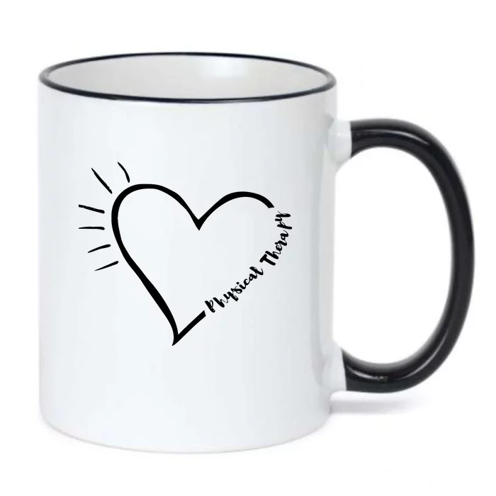 Cute Love Physical Therapy Therapist Shirts Gift For PT Black Color Changing Mug