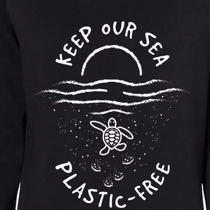 Consume Less Plastic Gift World Sea Ocean Turtles Great Gift Womens California Wash Sweatshirt