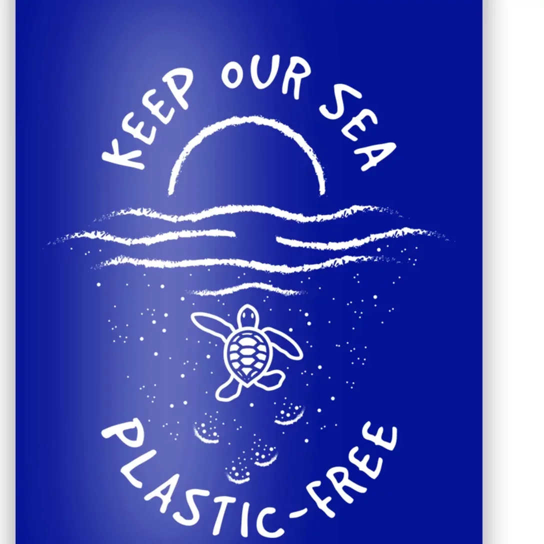 Consume Less Plastic Gift World Sea Ocean Turtles Great Gift Poster