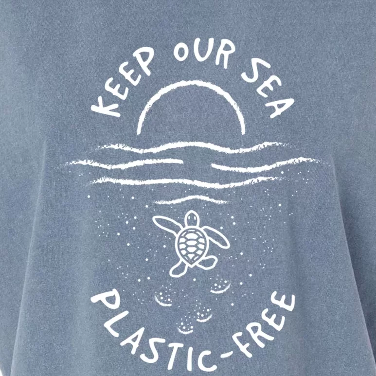 Consume Less Plastic Gift World Sea Ocean Turtles Great Gift Garment-Dyed Women's Muscle Tee