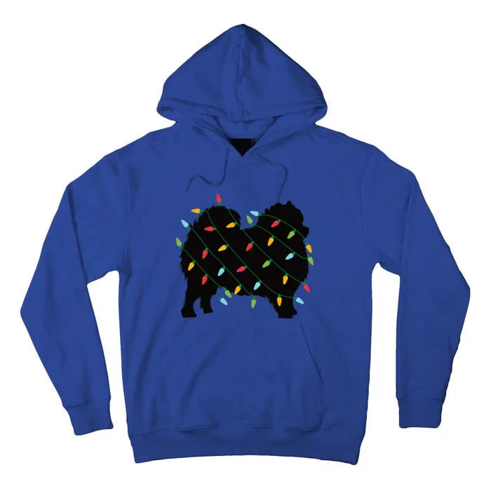 Christmas Lights Pomeranian Cute Gift For Dog Lovers Tall Hoodie