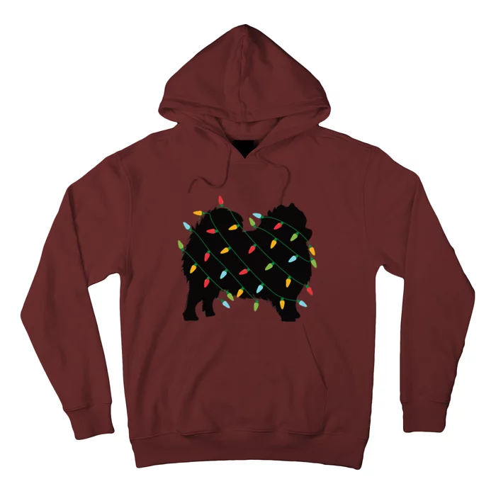 Christmas Lights Pomeranian Cute Gift For Dog Lovers Hoodie