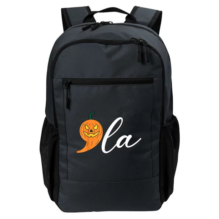 Comma +  La Pumpkin Kamala Harris Save Halloween 2024 Daily Commute Backpack