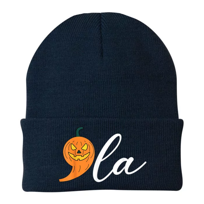 Comma +  La Pumpkin Kamala Harris Save Halloween 2024 Knit Cap Winter Beanie