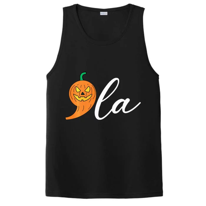 Comma +  La Pumpkin Kamala Harris Costume Halloween 2024 Performance Tank