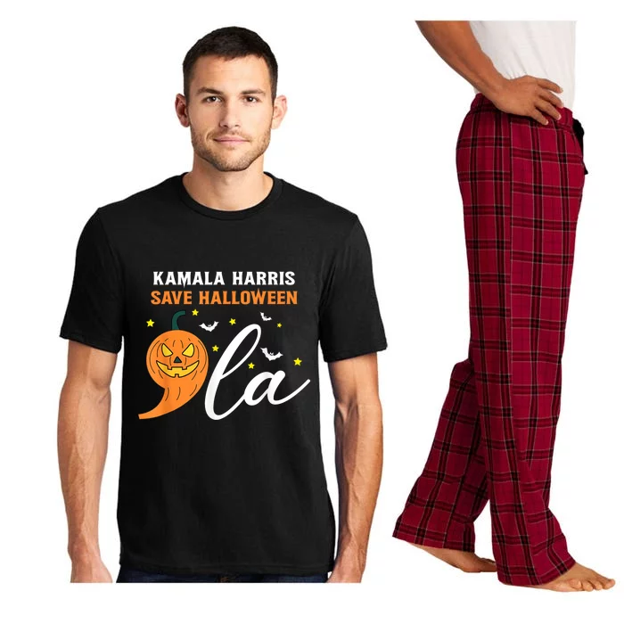 Comma La Pumpkin Kamala Harris Save Halloween 2024 Pajama Set