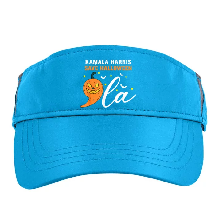 Comma La Pumpkin Kamala Harris Save Halloween 2024 Adult Drive Performance Visor