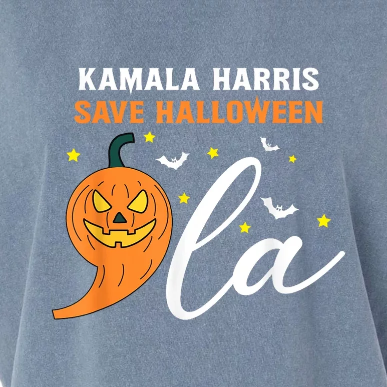 Comma La Pumpkin Kamala Harris Save Halloween 2024 Garment-Dyed Women's Muscle Tee