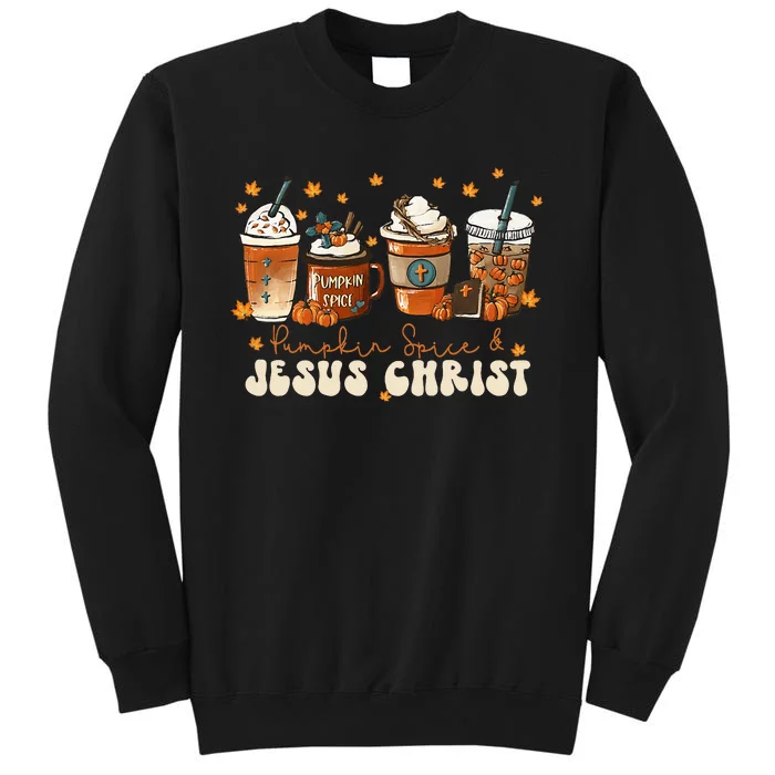 Coffee Latte Pumpkin Spice Jesus Christ Thanksgiving Fall Sweatshirt