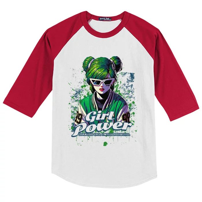 Courageous Limitless Possibilities Streetwear Gift Kids Colorblock Raglan Jersey