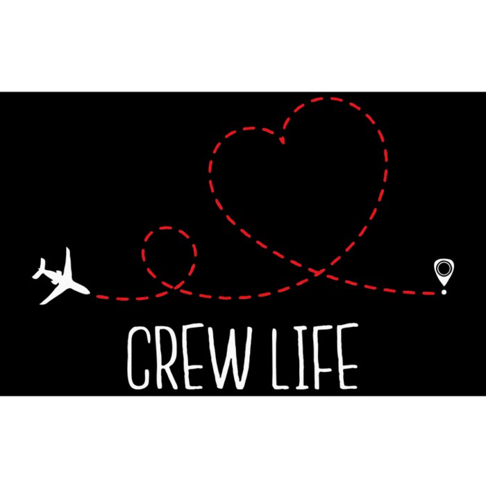 Crew Life Plane Flight Attendant Stewardess Airplane Pilot Bumper Sticker