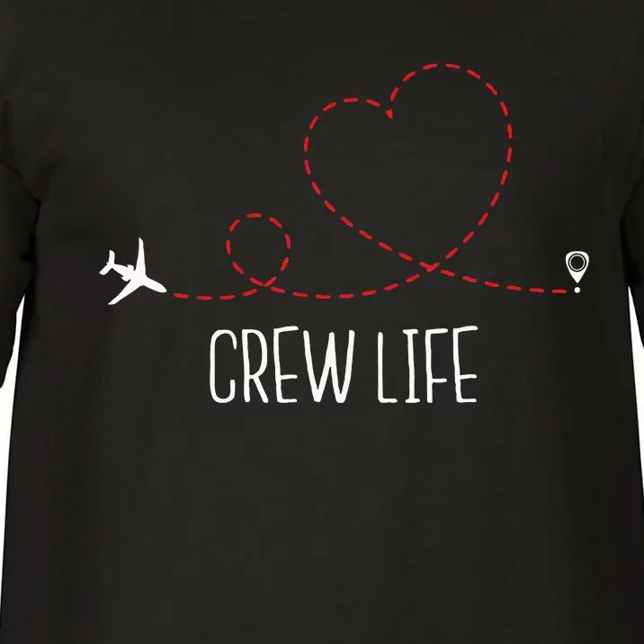 Crew Life Plane Flight Attendant Stewardess Airplane Pilot Comfort Colors T-Shirt