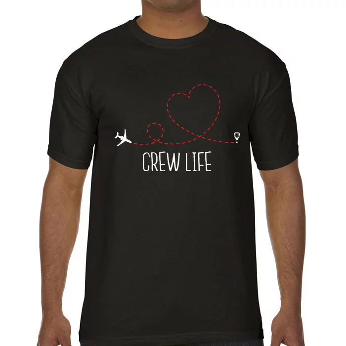 Crew Life Plane Flight Attendant Stewardess Airplane Pilot Comfort Colors T-Shirt