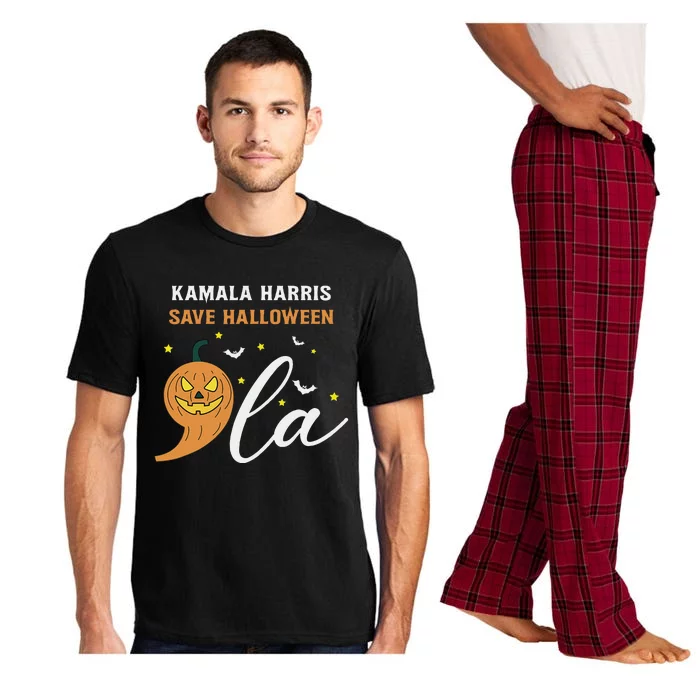 Comma + La Pumpkin Kamala Harris Save Halloween 2024 Pajama Set