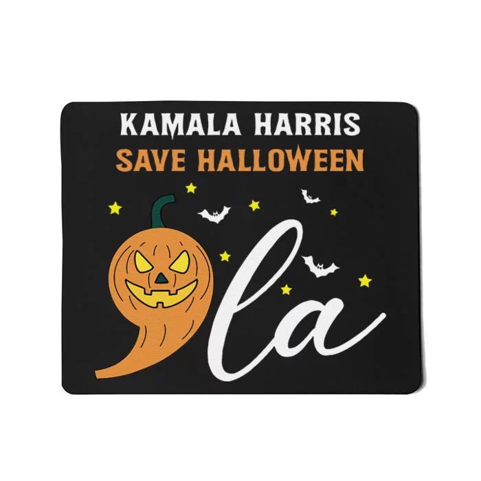 Comma + La Pumpkin Kamala Harris Save Halloween 2024 Mousepad