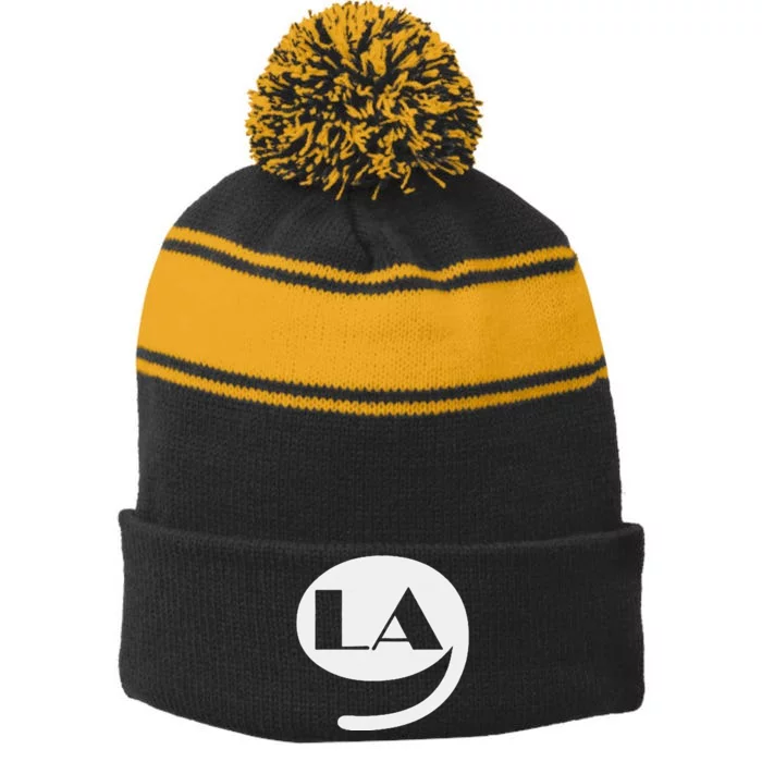 Comma La Pocket Harris Walz Waltz 2024 Kamala Harris Pocket Stripe Pom Pom Beanie